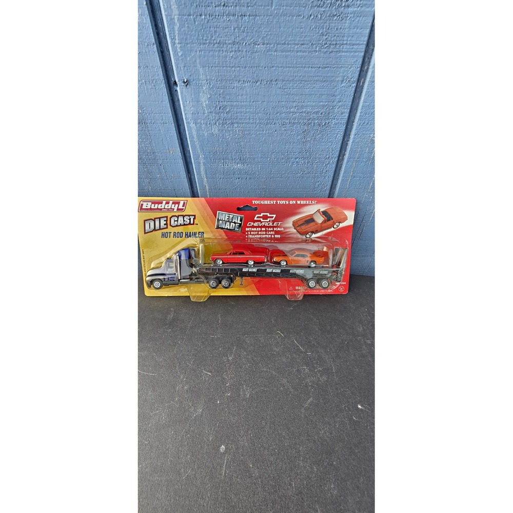 Buddy L Hot Rod Hauler Chevrolet Car Transporter Diecast 1/64 Unopened Box